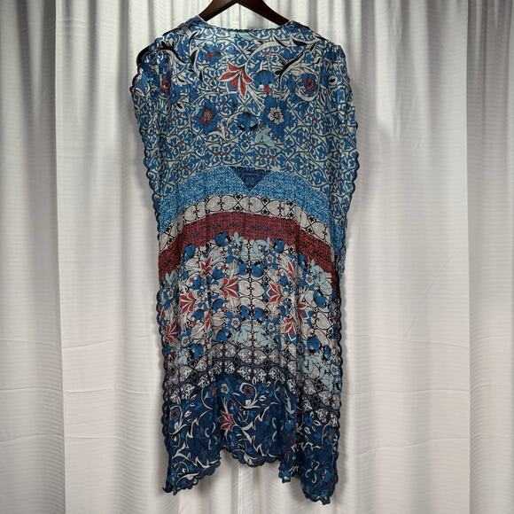 Johnny Was Colorful Floral Boho Tunic Dress Cover Up Women’s Size XS Oversized - Picture 5 of 10
